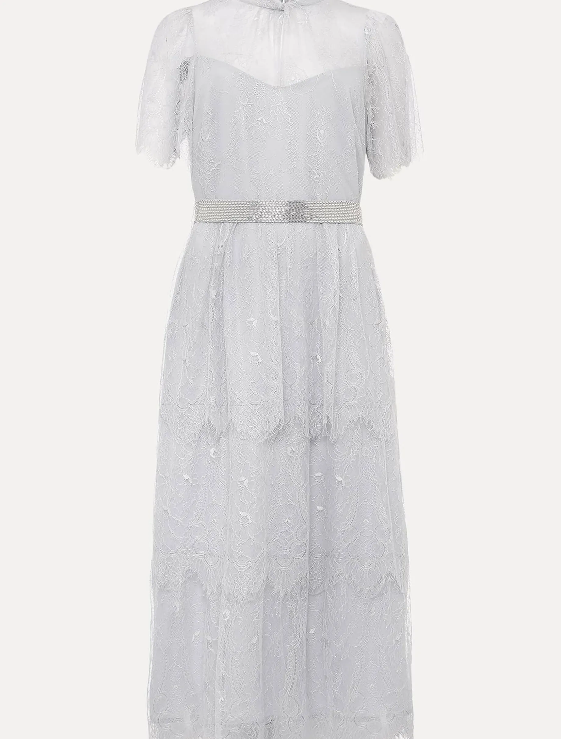 Ginnie Lace Tiered Midi Dress