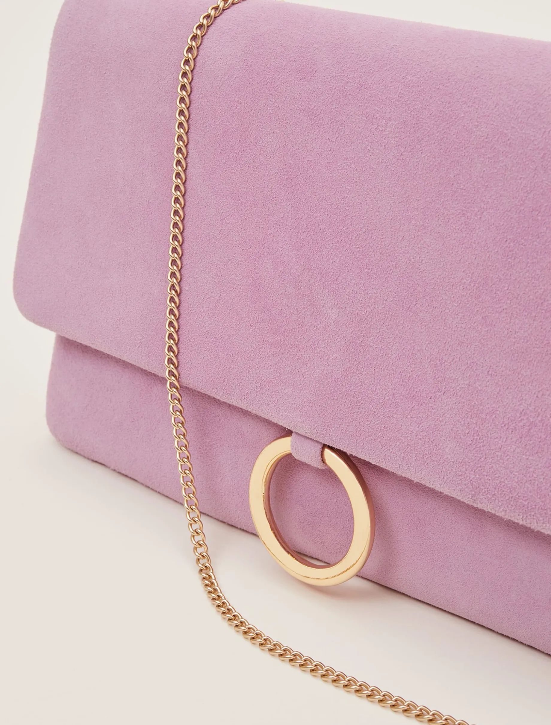 Giselle Suede Clutch Bag