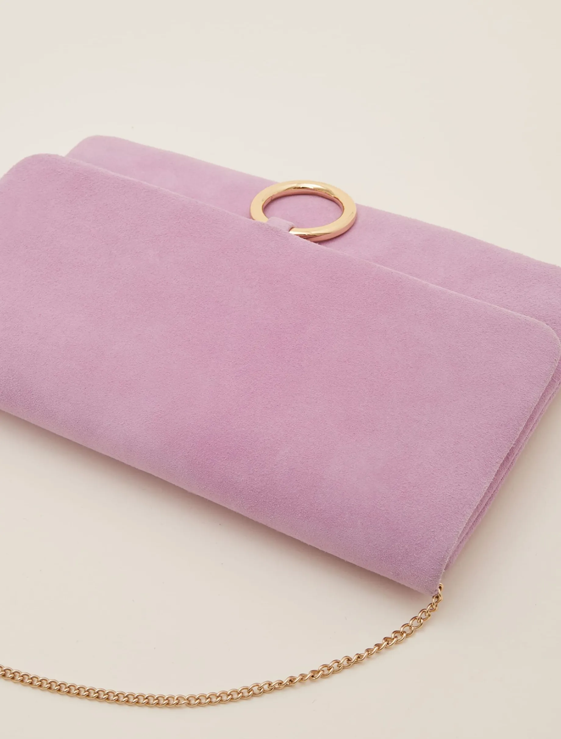 Giselle Suede Clutch Bag