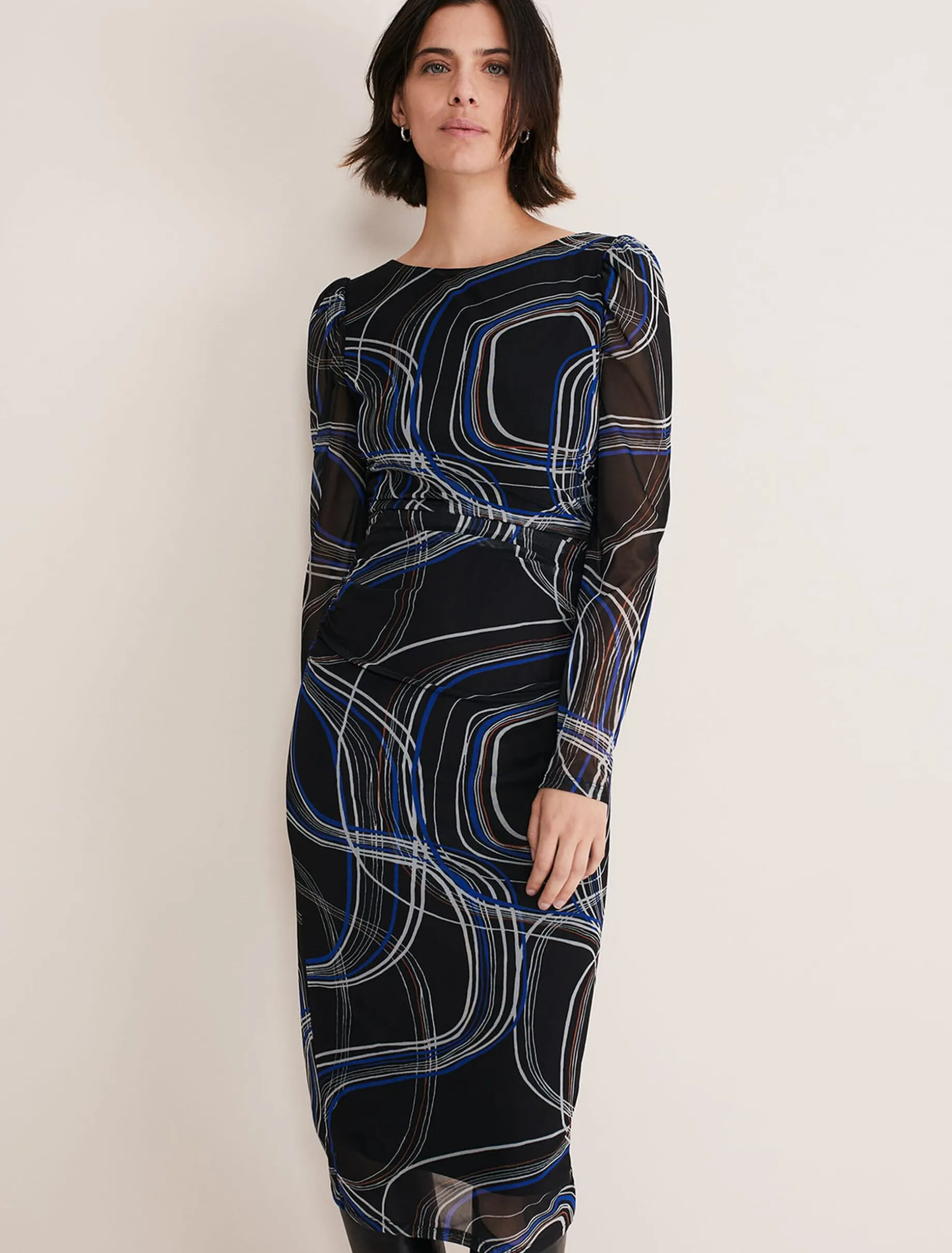 Gizelle Swirl Long Sleeved Dress