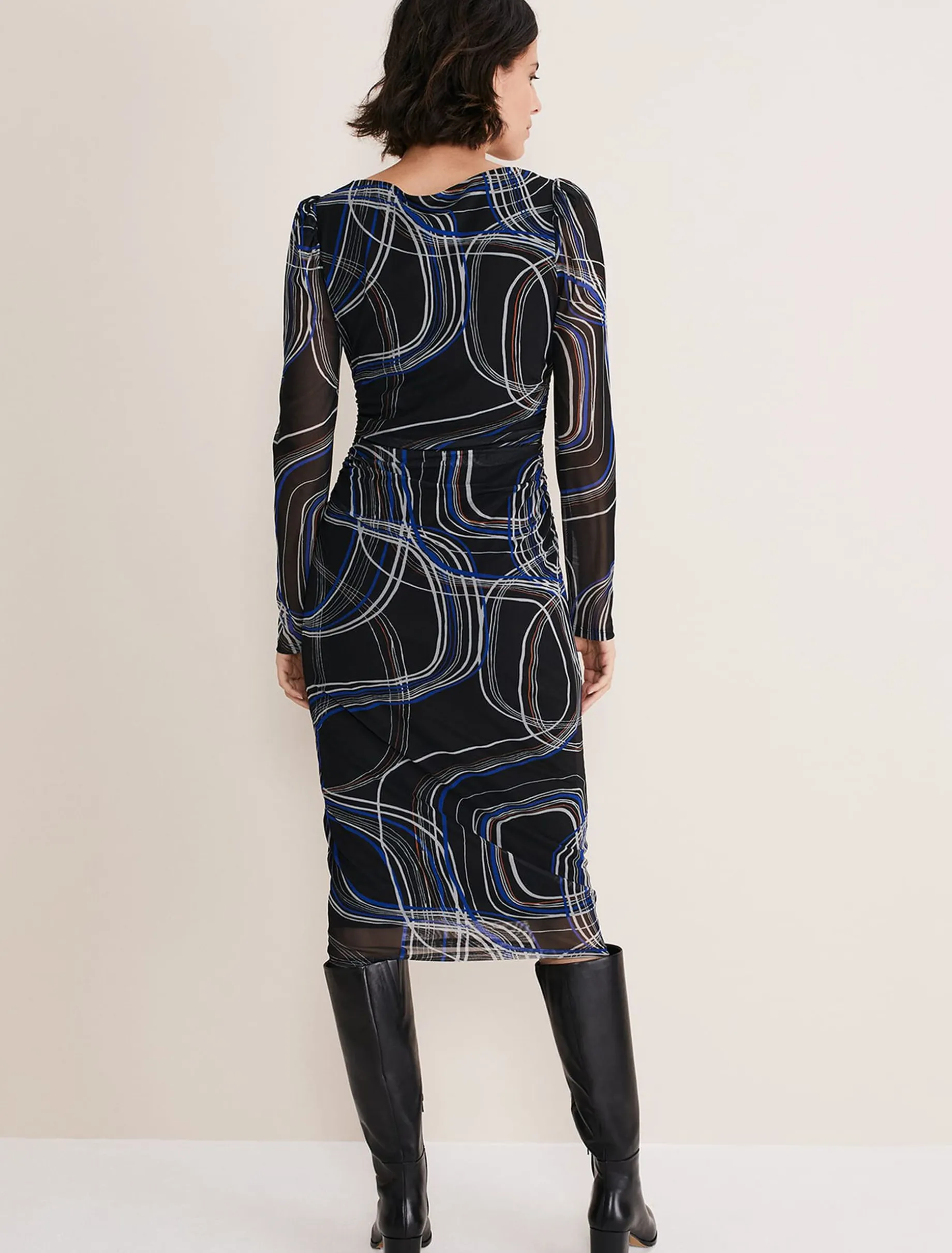 Gizelle Swirl Long Sleeved Dress