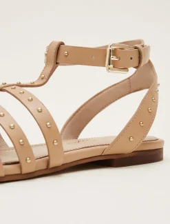 Gladiator Leather Flat Sandals