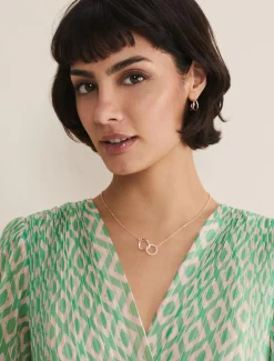 Gold Two Ring Necklace