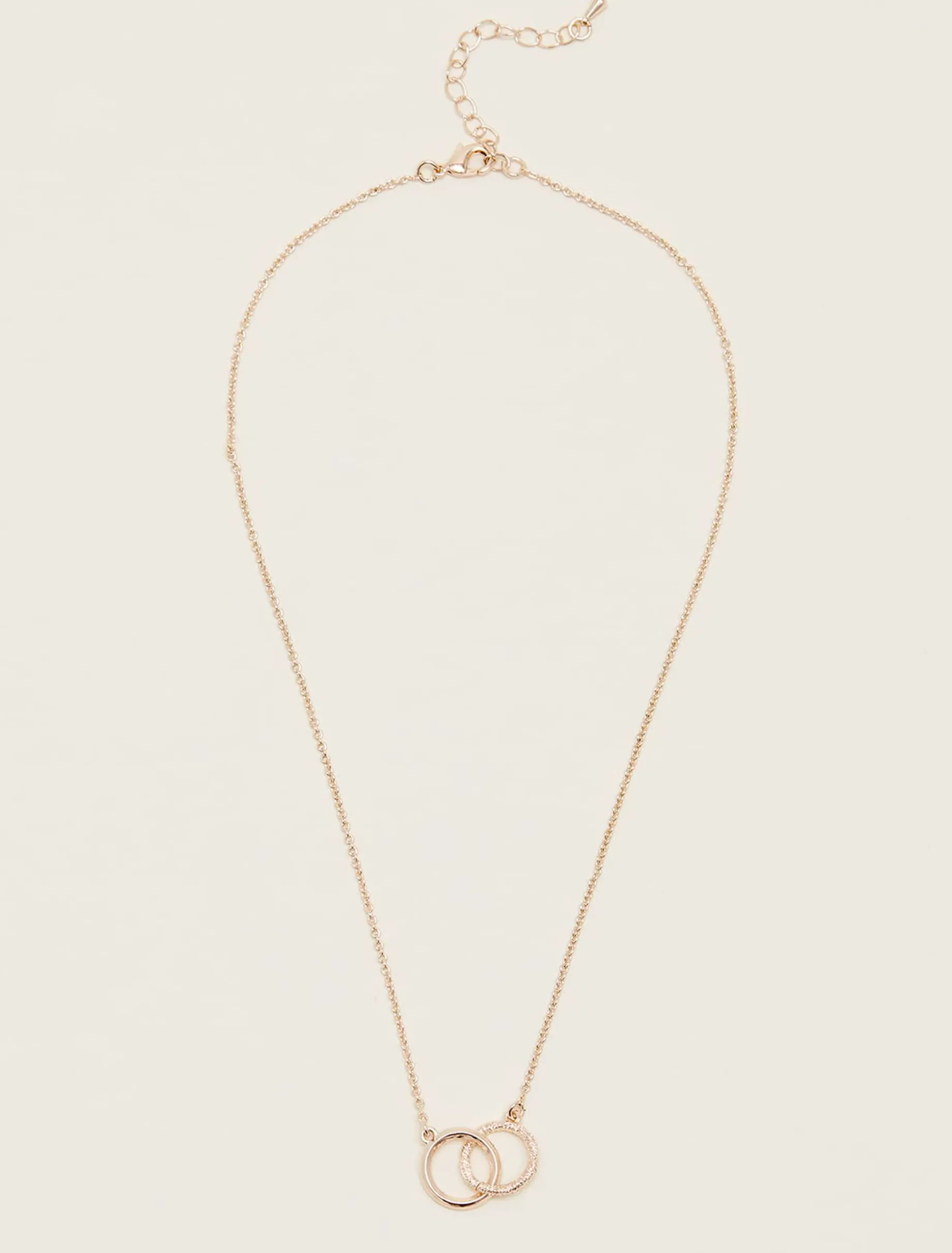 Gold Two Ring Necklace