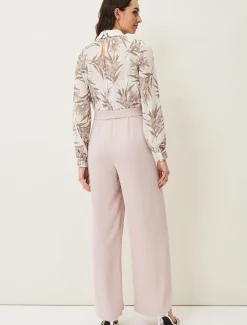 Gracen Palm Print Bodice Jumpsuit