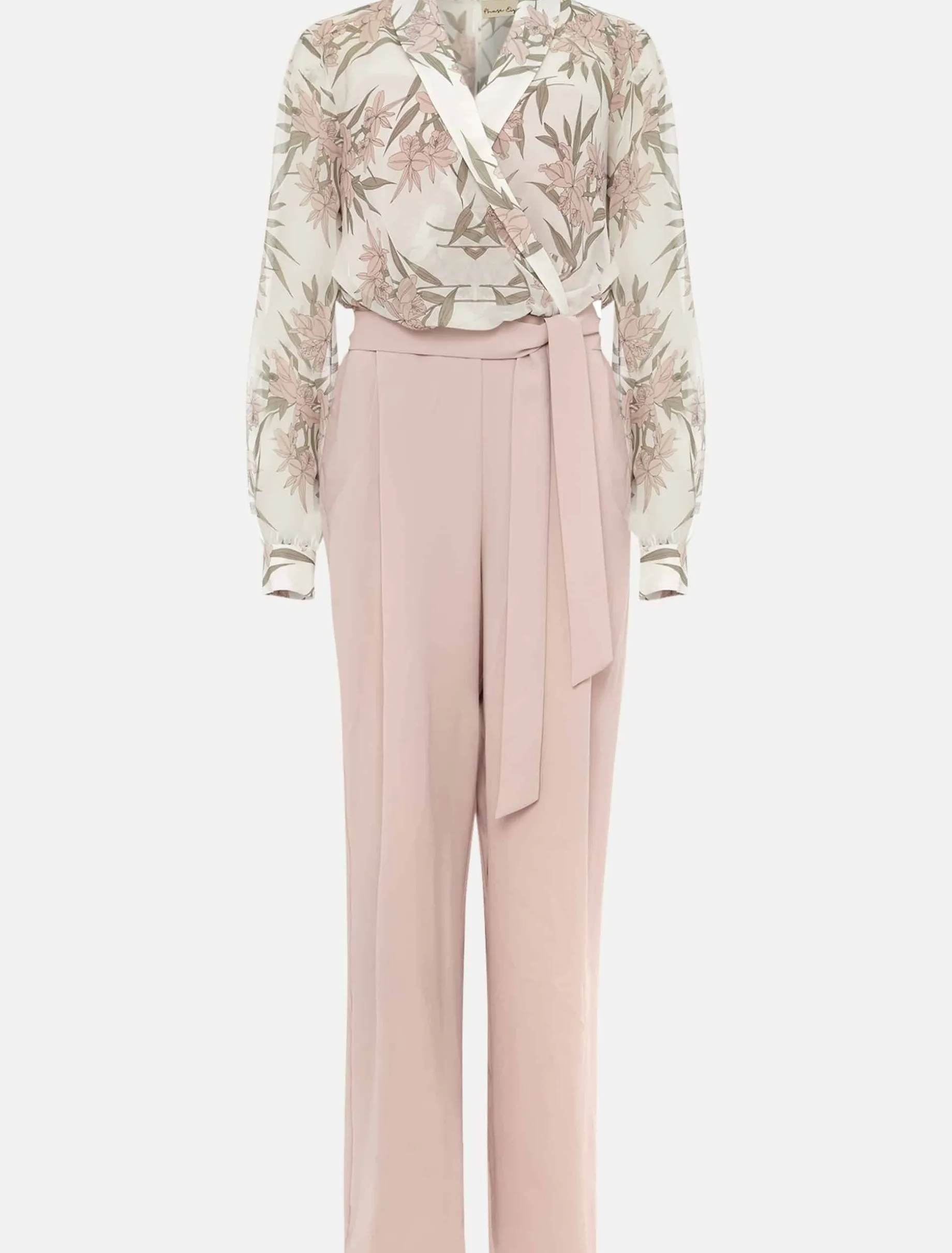 Gracen Palm Print Bodice Jumpsuit