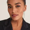 Graduated Stone Drop Earrings
