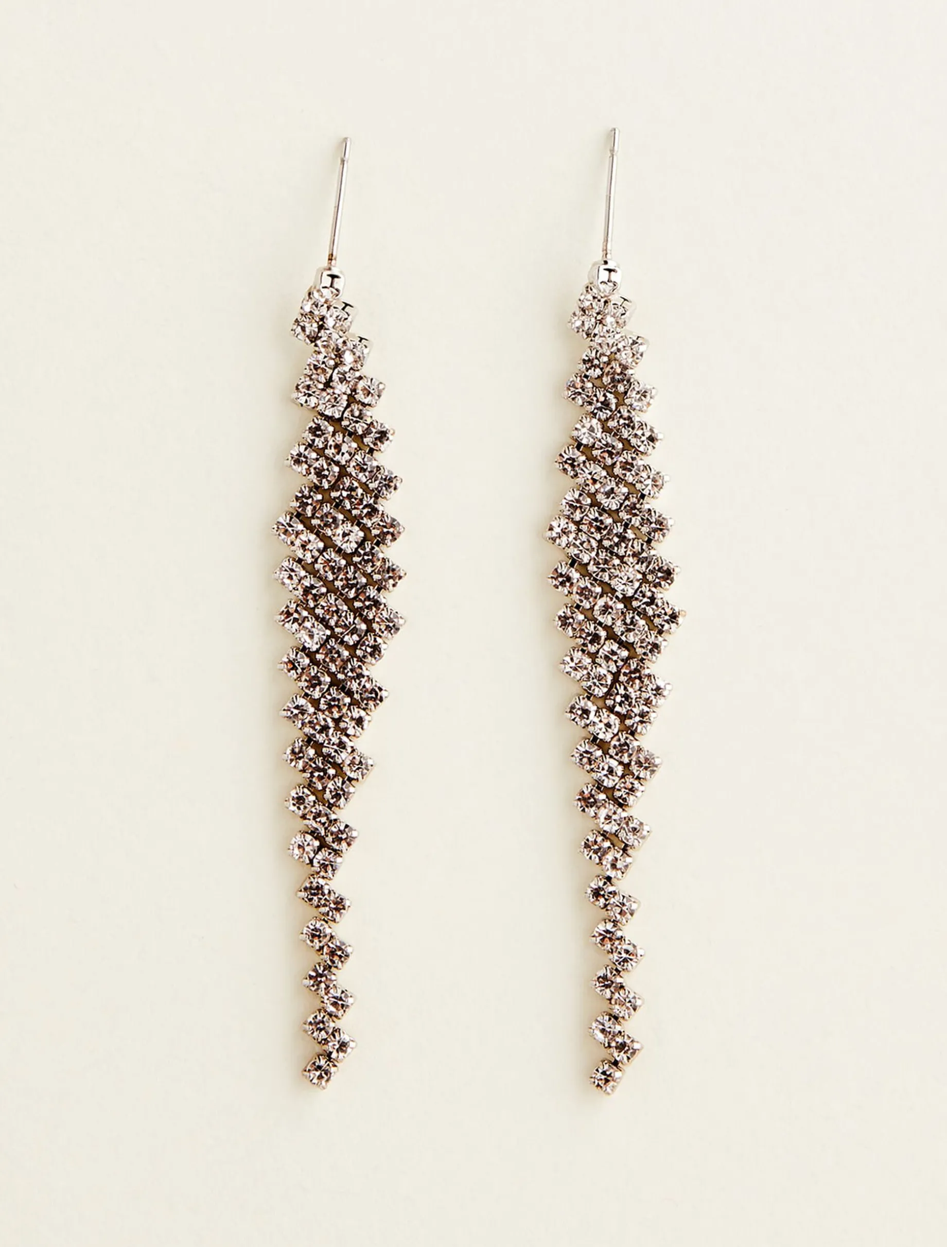 Graduated Stone Drop Earrings