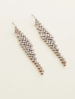 Graduated Stone Drop Earrings