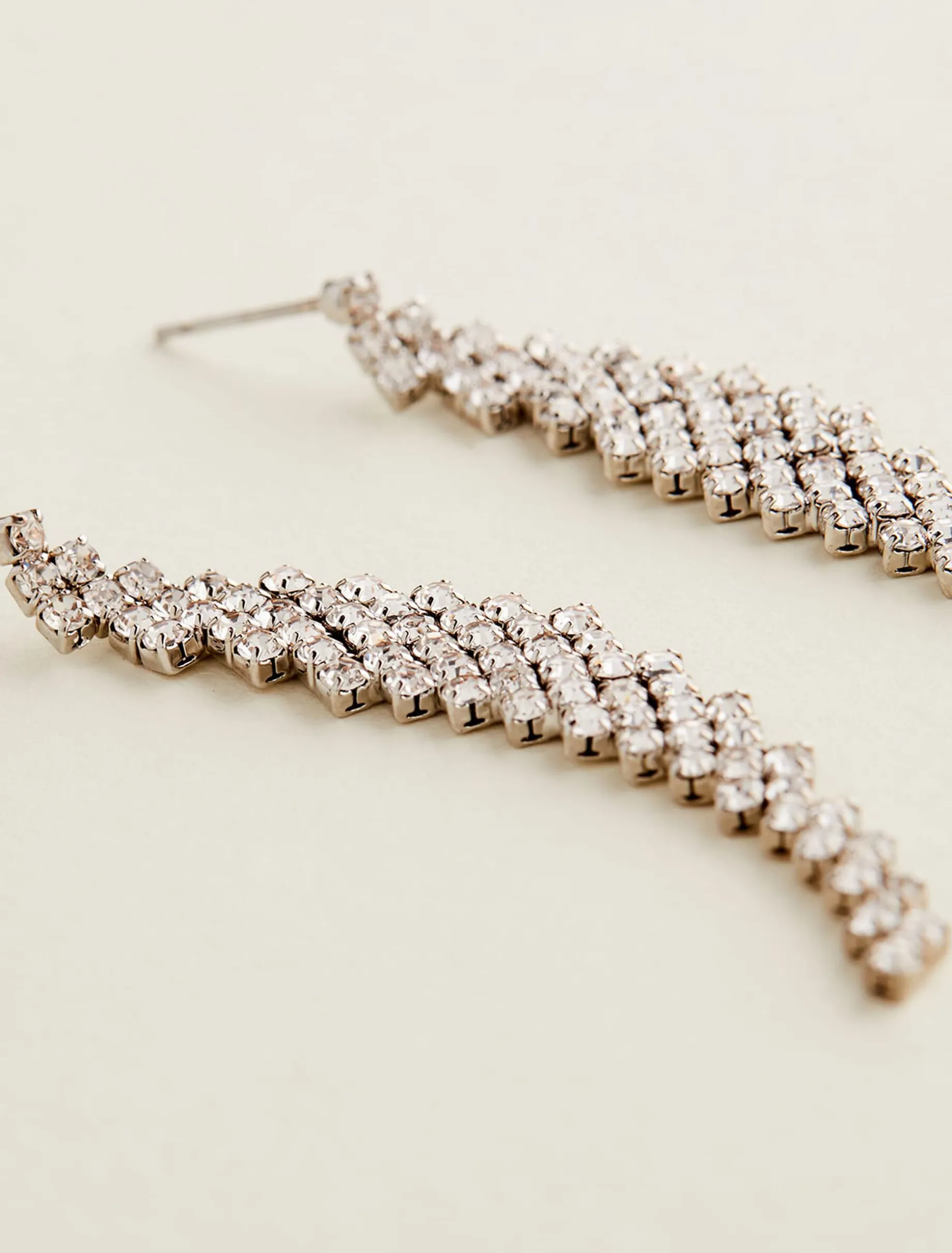 Graduated Stone Drop Earrings