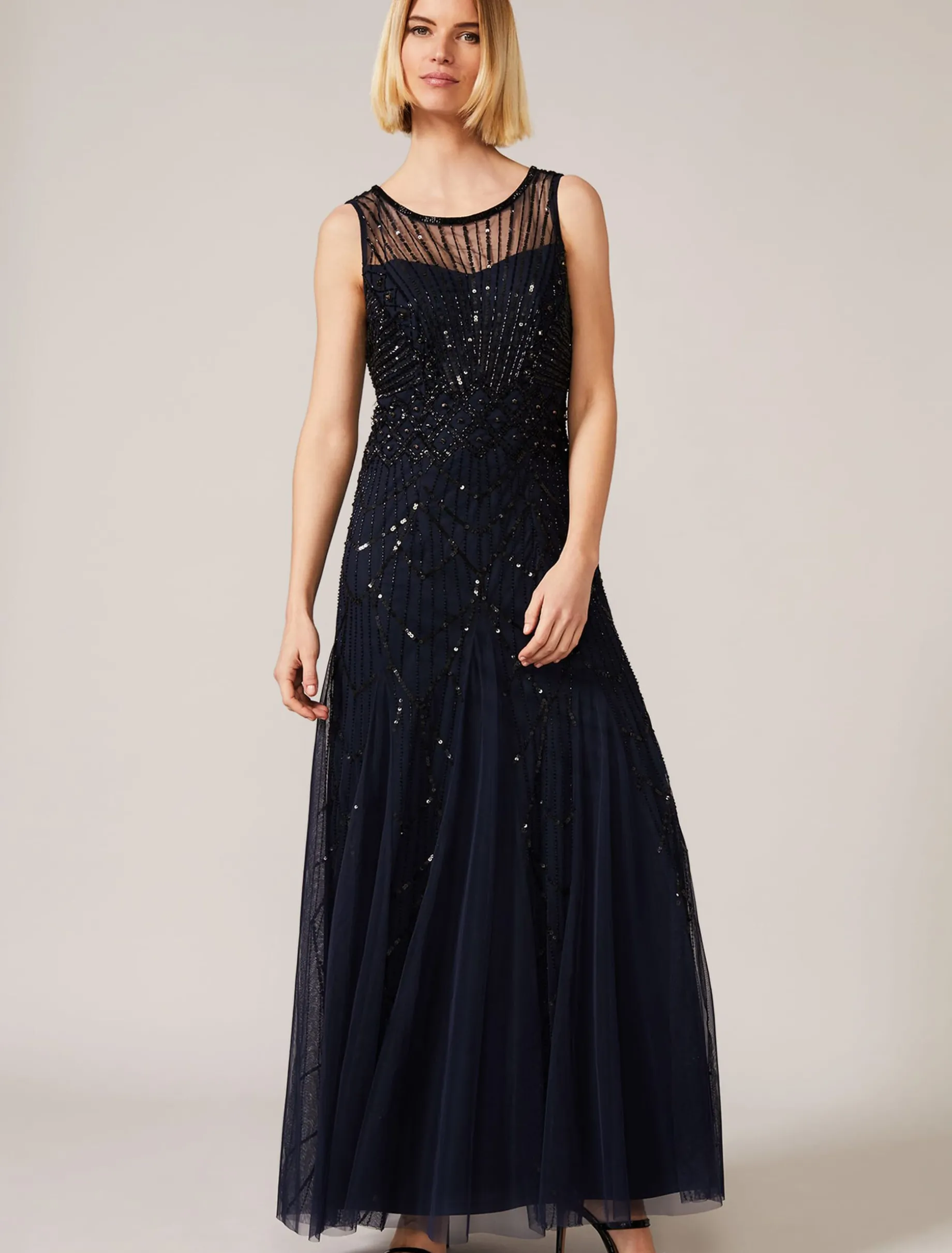 Greta Embellished Tulle Maxi Dress