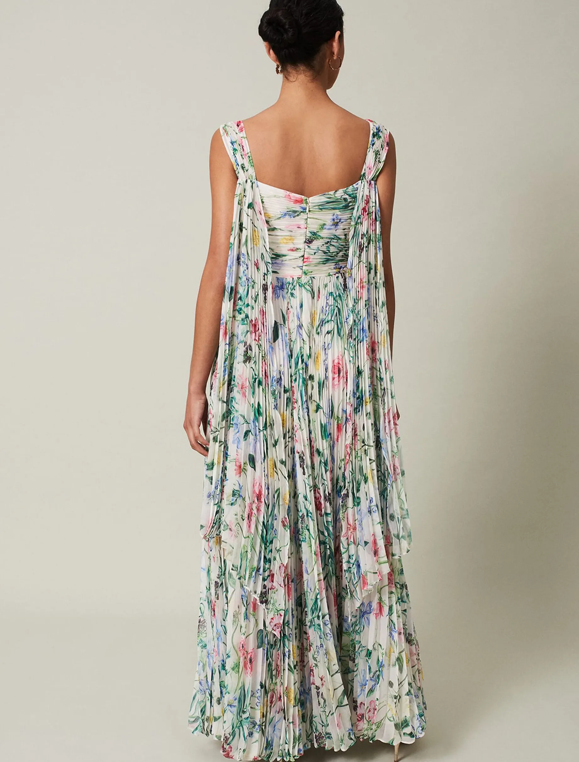 Gretal Floral Pleated Maxi Dress