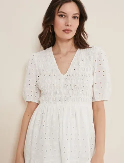 Gretta Broderie Midi Dress