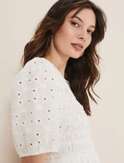 Gretta Broderie Midi Dress