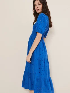 Gretta Broderie Midi Dress