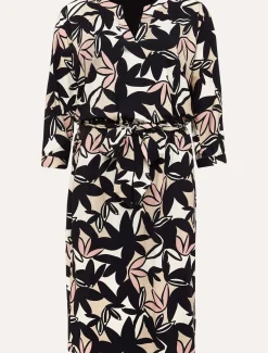 Gwin Leaf Print Dress