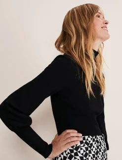 Gwyneth Balloon Sleeve Fine Knit Jumper