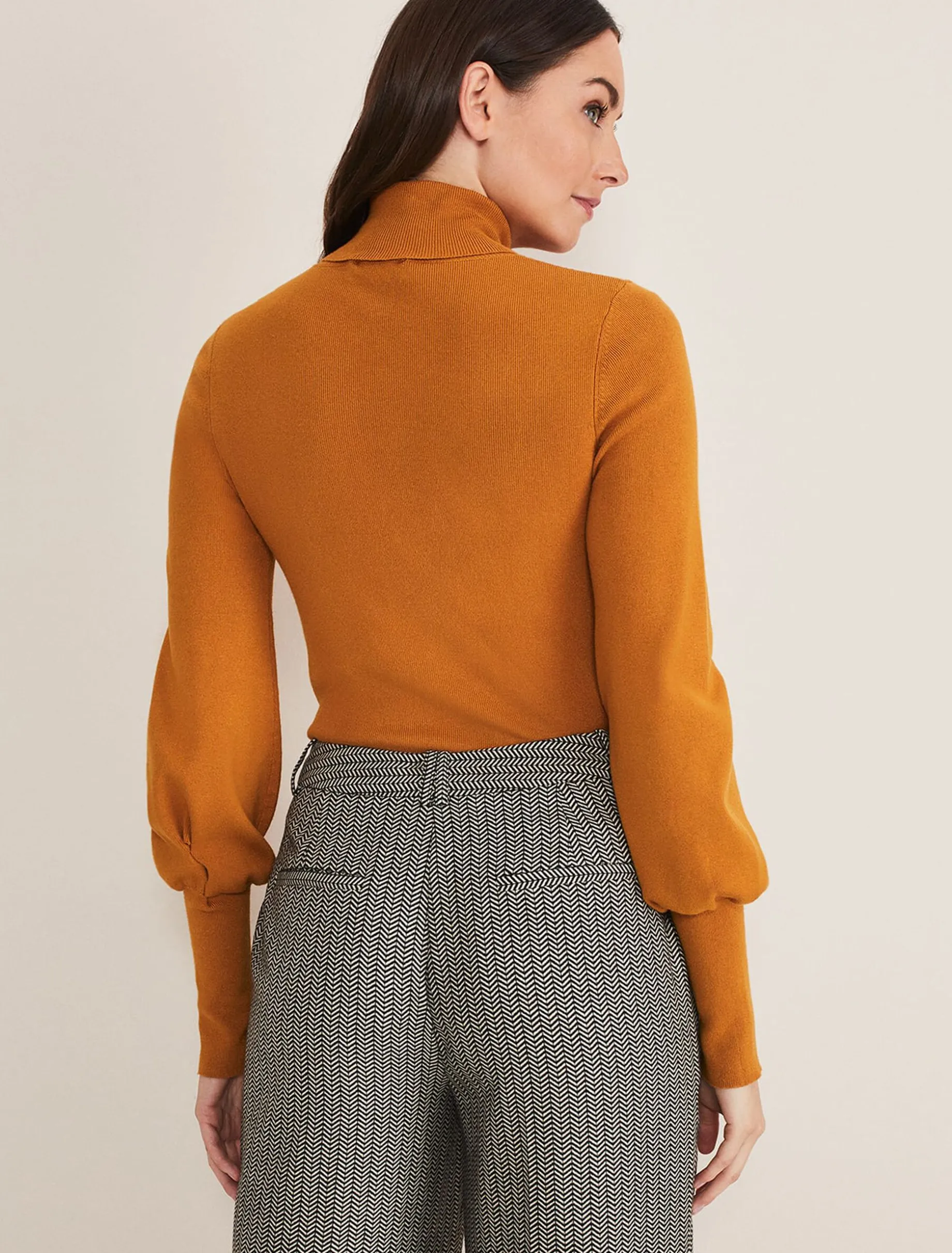 Gwyneth Balloon Sleeve Fine Knit Jumper