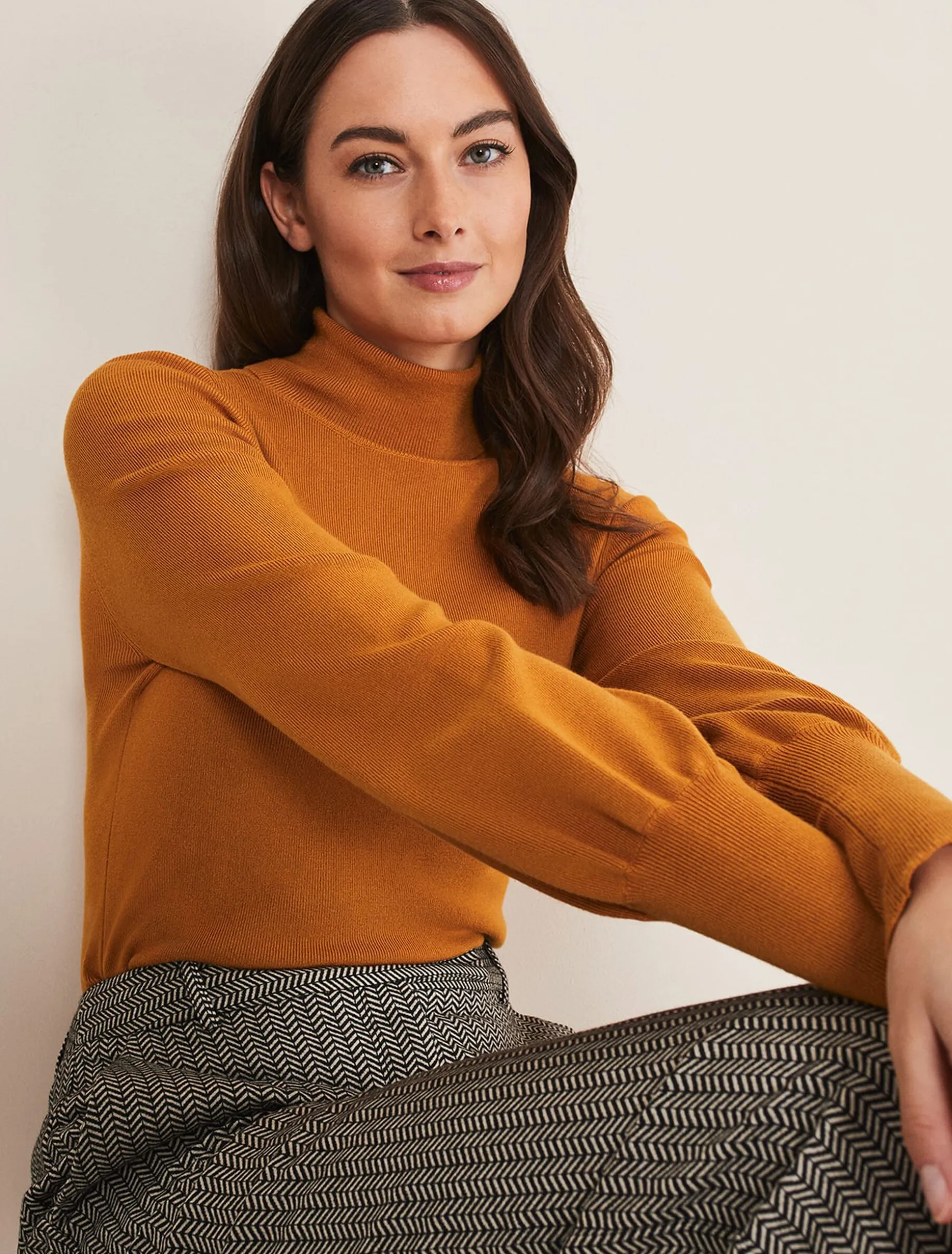 Gwyneth Balloon Sleeve Fine Knit Jumper