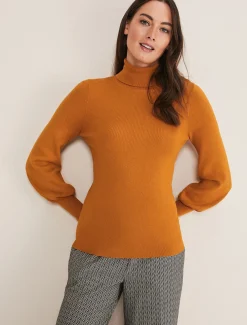 Gwyneth Balloon Sleeve Fine Knit Jumper