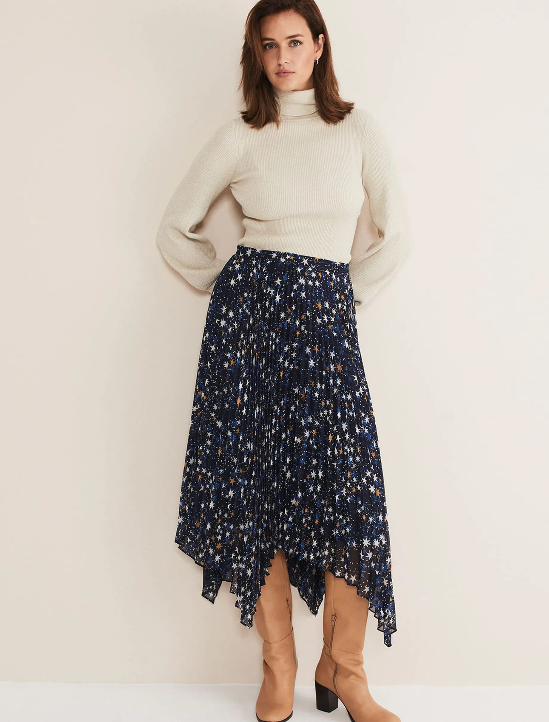 Gwyneth Balloon Sleeve Lurex Jumper