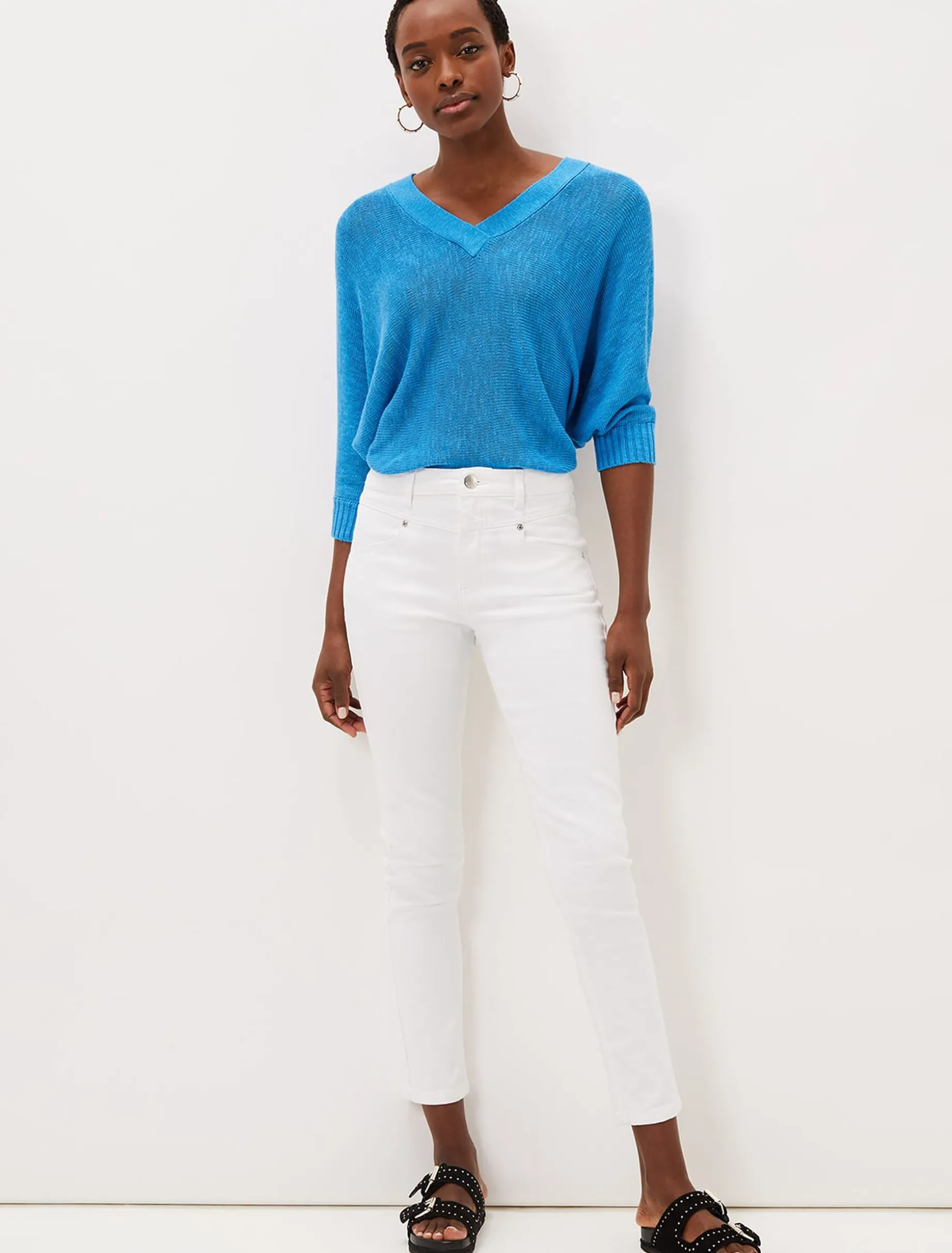 Hailee Topstitch Skinny Jeans Long
