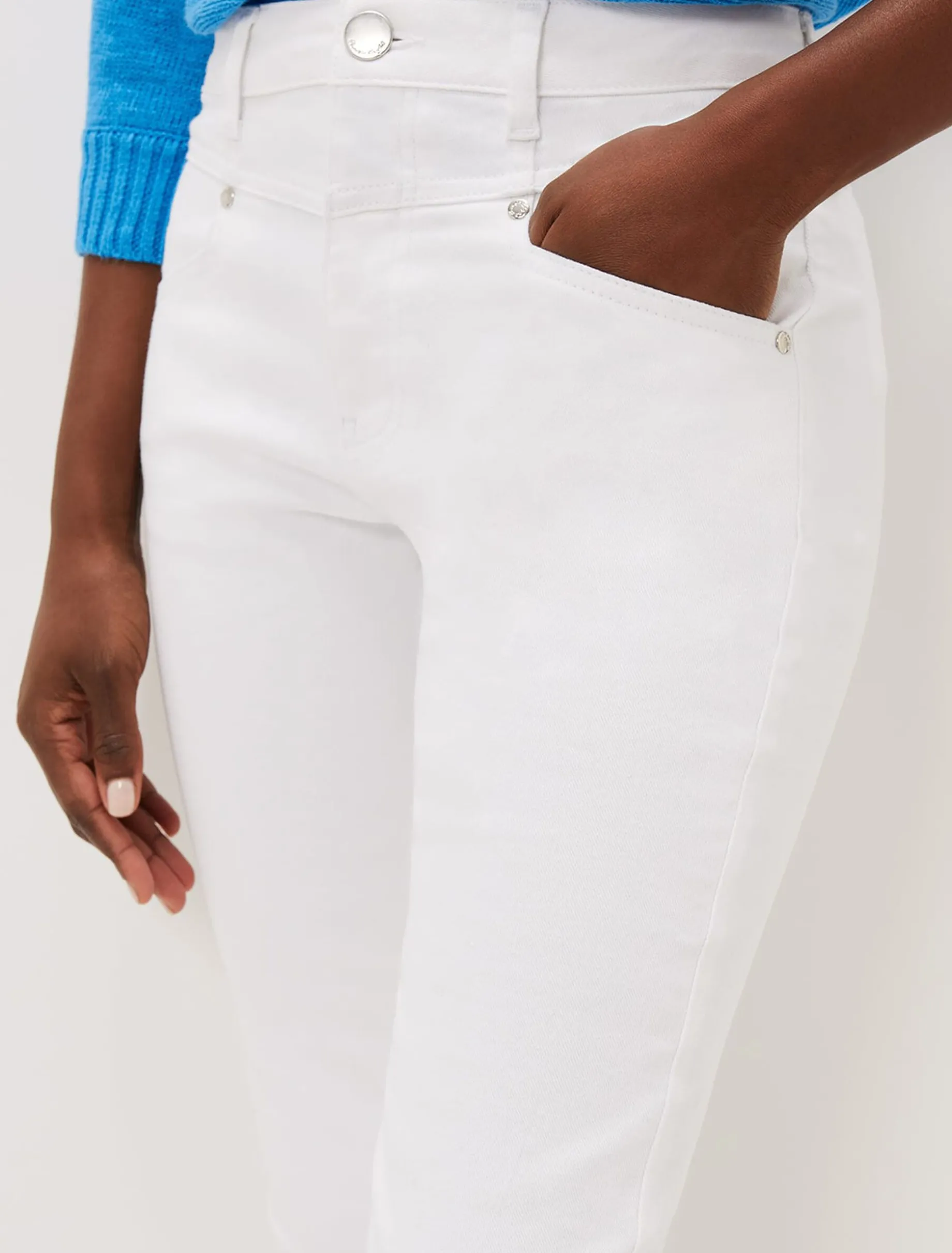 Hailee Topstitch Skinny Jeans Long