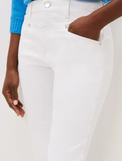 Hailee Topstitch Skinny Jeans Short
