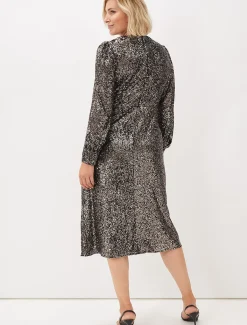 Haisley Sequin Sleeved Dress