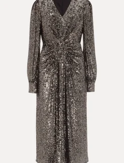 Haisley Sequin Sleeved Dress