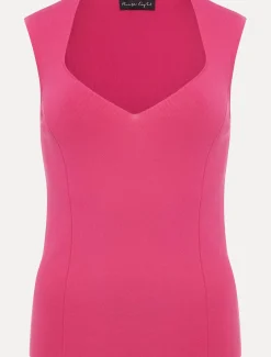 Halina Sweetheart Neck Knitted Top