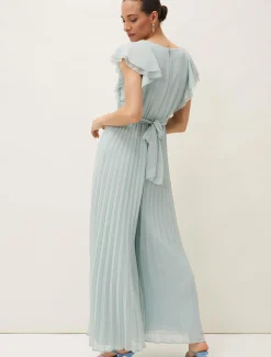 Hallie Pleated Wide Leg Jumpsuit