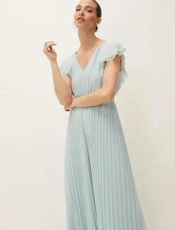 Hallie Pleated Wide Leg Jumpsuit