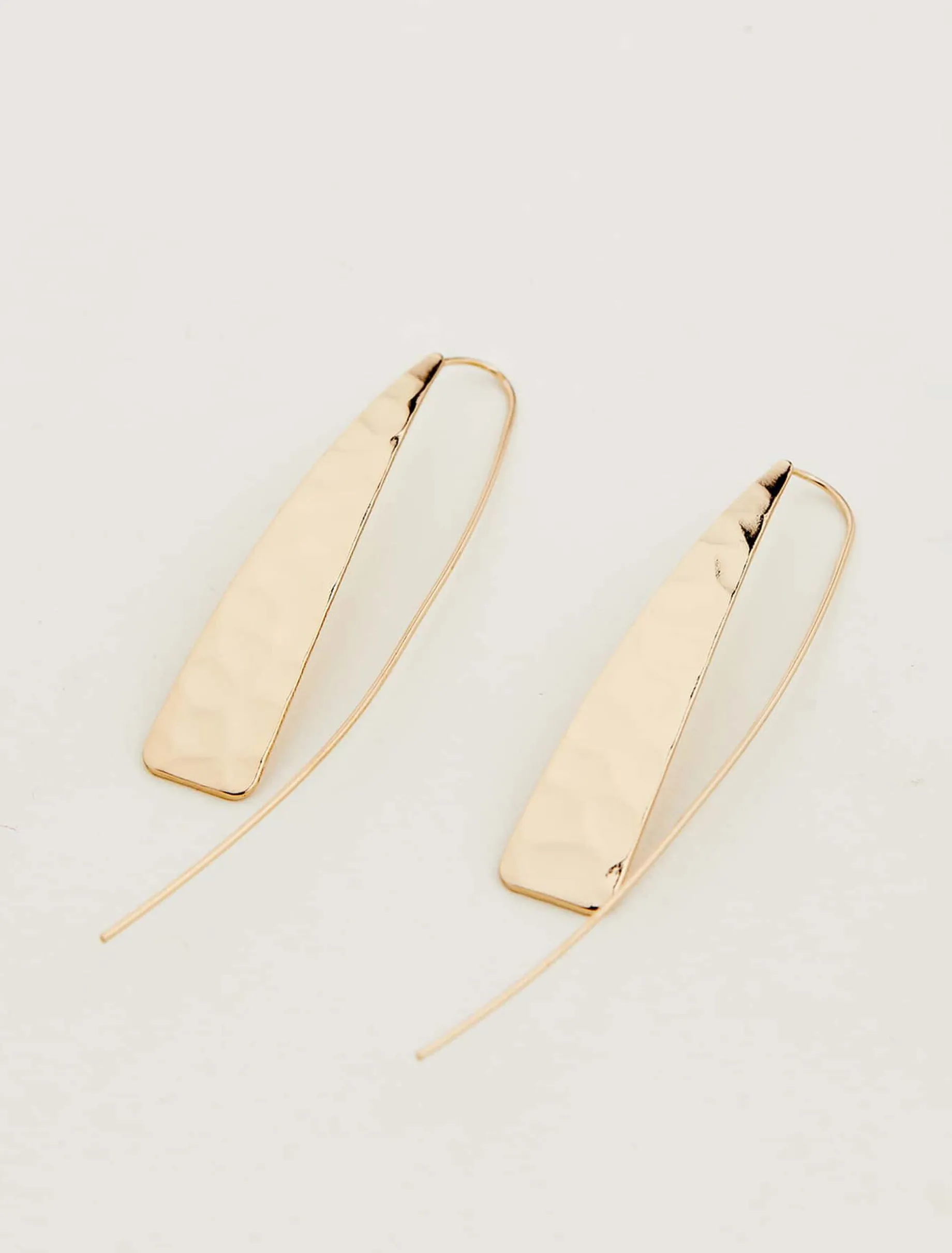 Hammered Pull Through Drop Earring