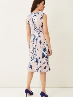Harlie Floral Peplum Hem Dress