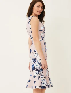 Harlie Floral Peplum Hem Dress