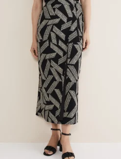 Hatty Diagonal Dot Wrap Skirt