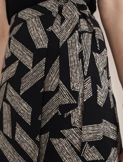 Hatty Diagonal Dot Wrap Skirt