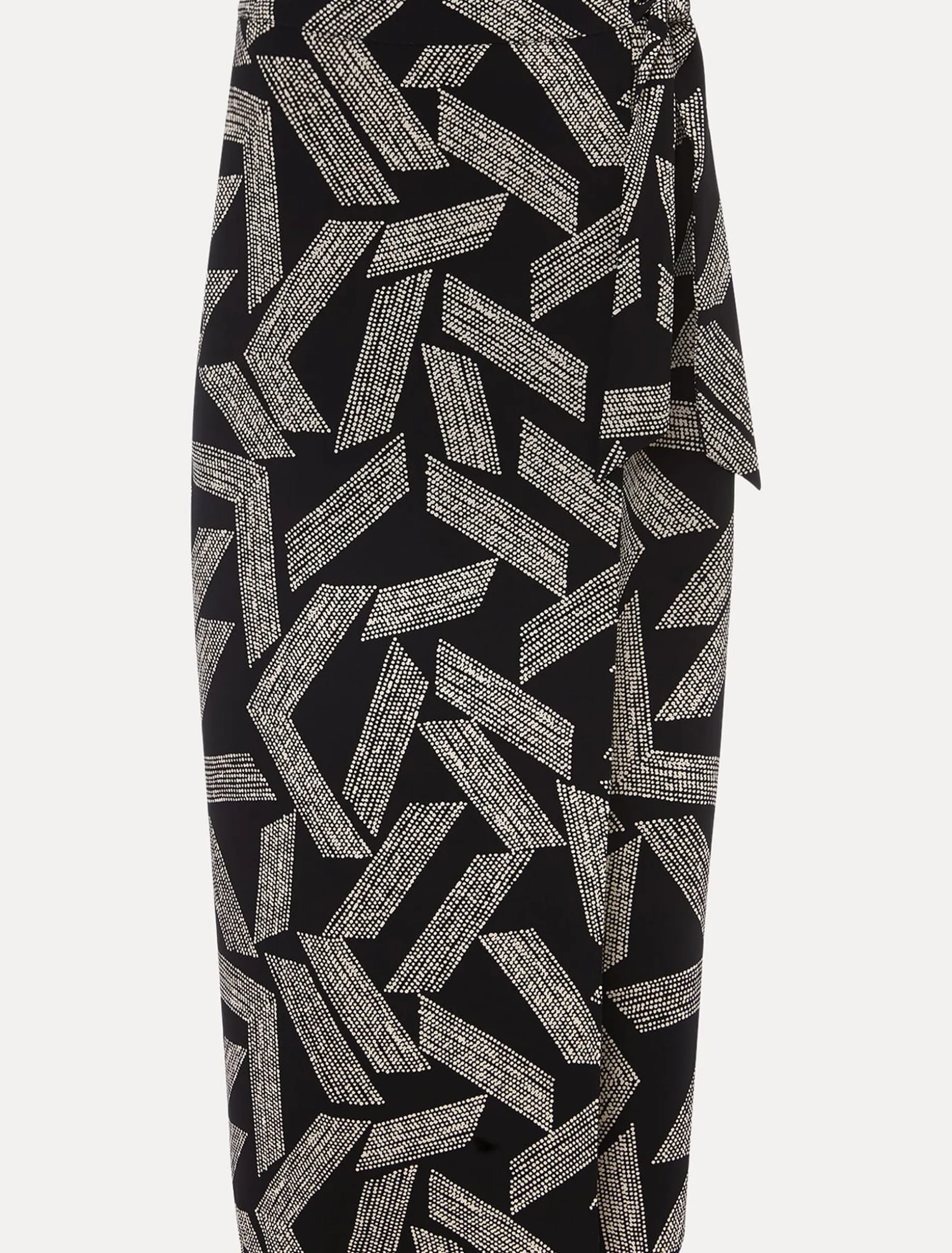 Hatty Diagonal Dot Wrap Skirt
