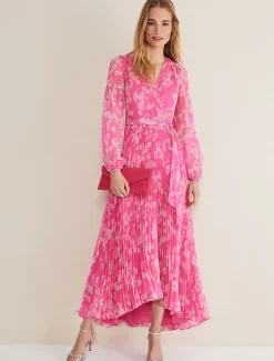 Hayley Floral Pleated Maxi Dress