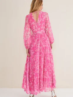 Hayley Floral Pleated Maxi Dress