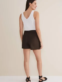 Hazel Belted Linen Short