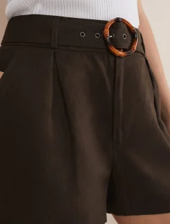 Hazel Belted Linen Short