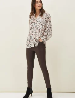 Helen Abstract Feather Print Blouse