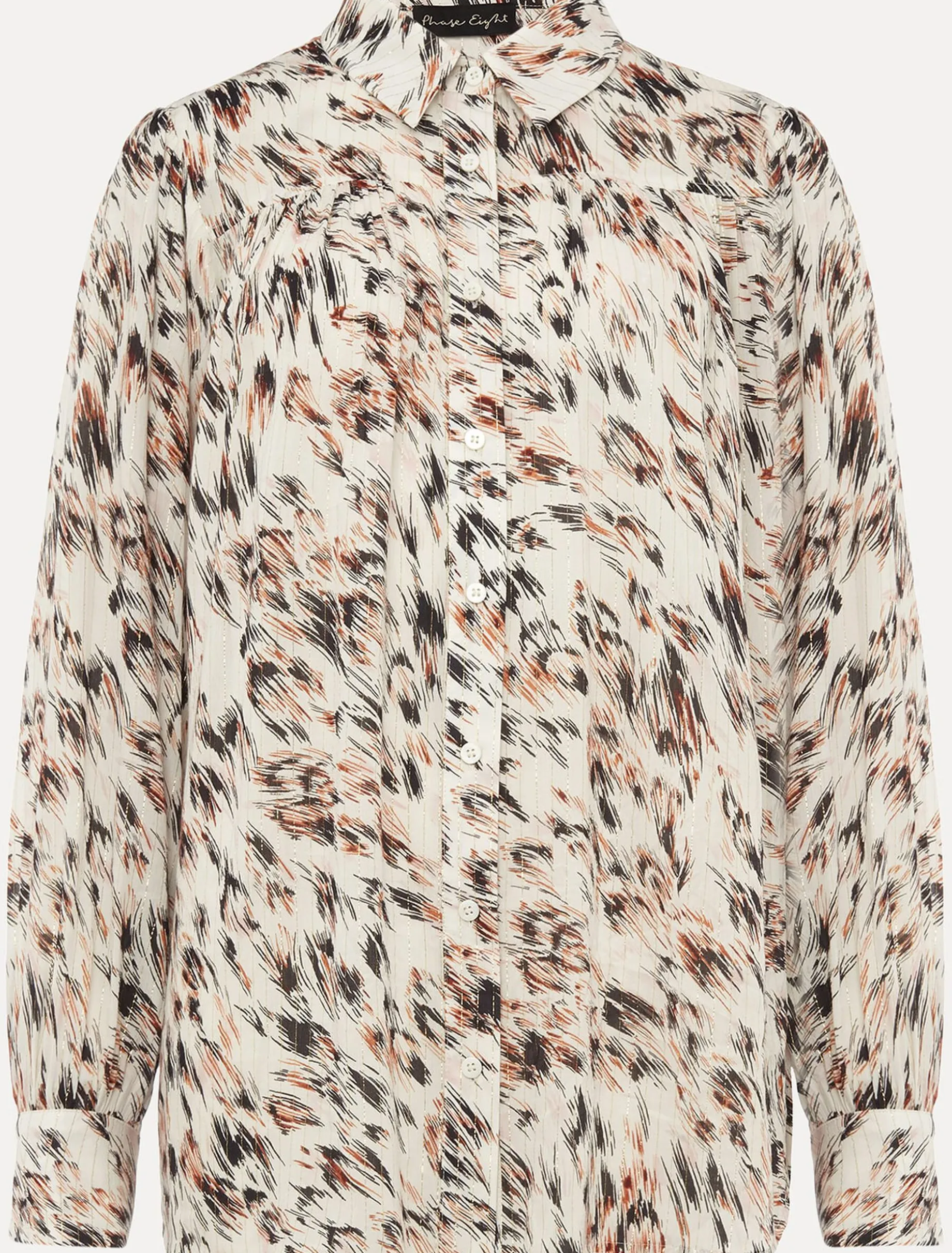 Helen Abstract Feather Print Blouse