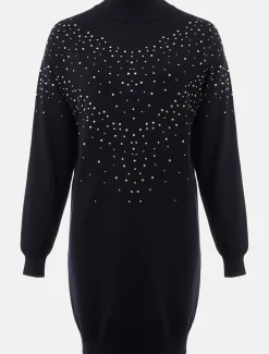 Helena Gold Stud Knit Dress