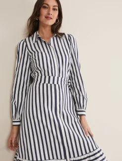 Henley Striped Midaxi Dress