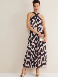 Hestia Diamond Trapeze Maxi Dress