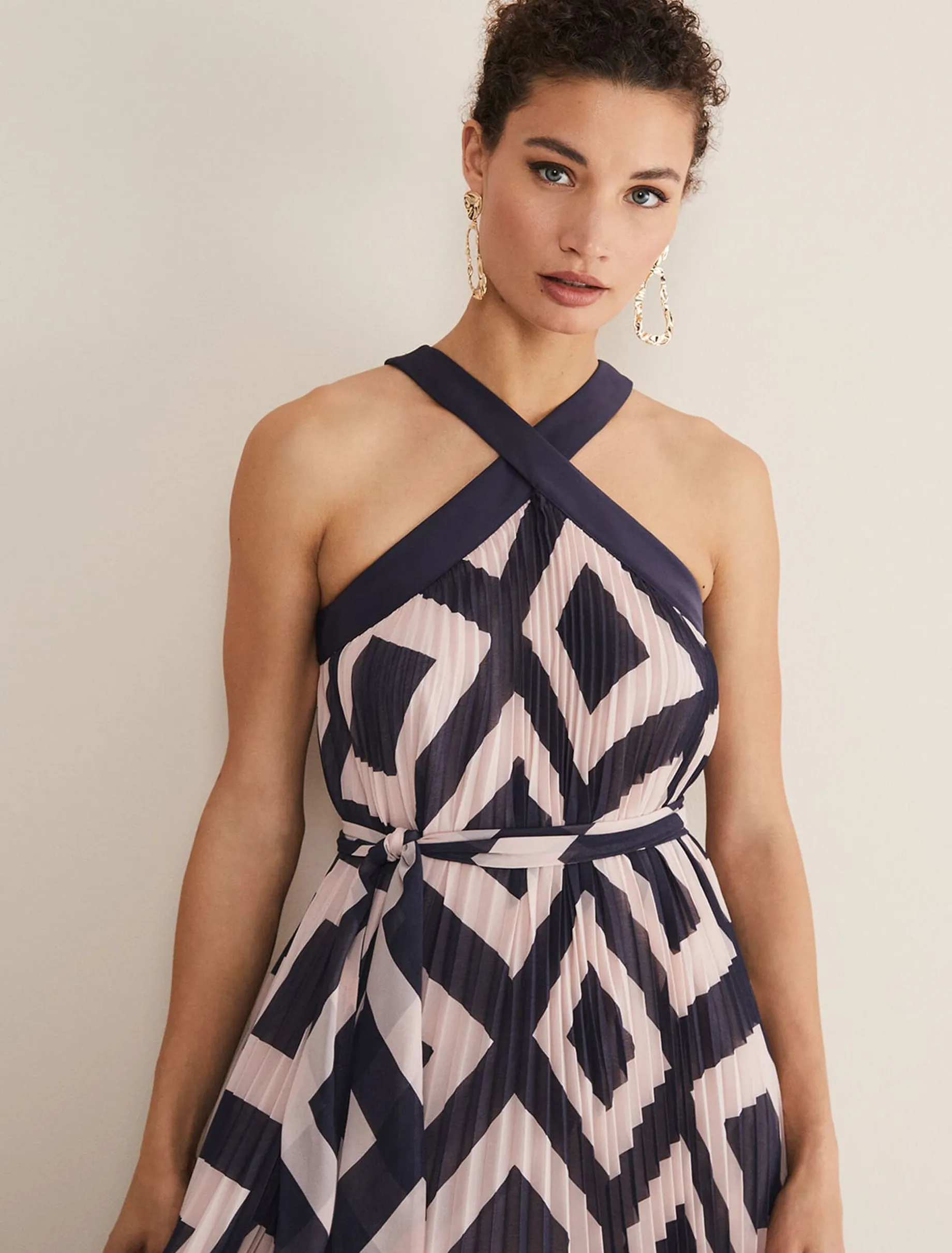 Hestia Diamond Trapeze Maxi Dress