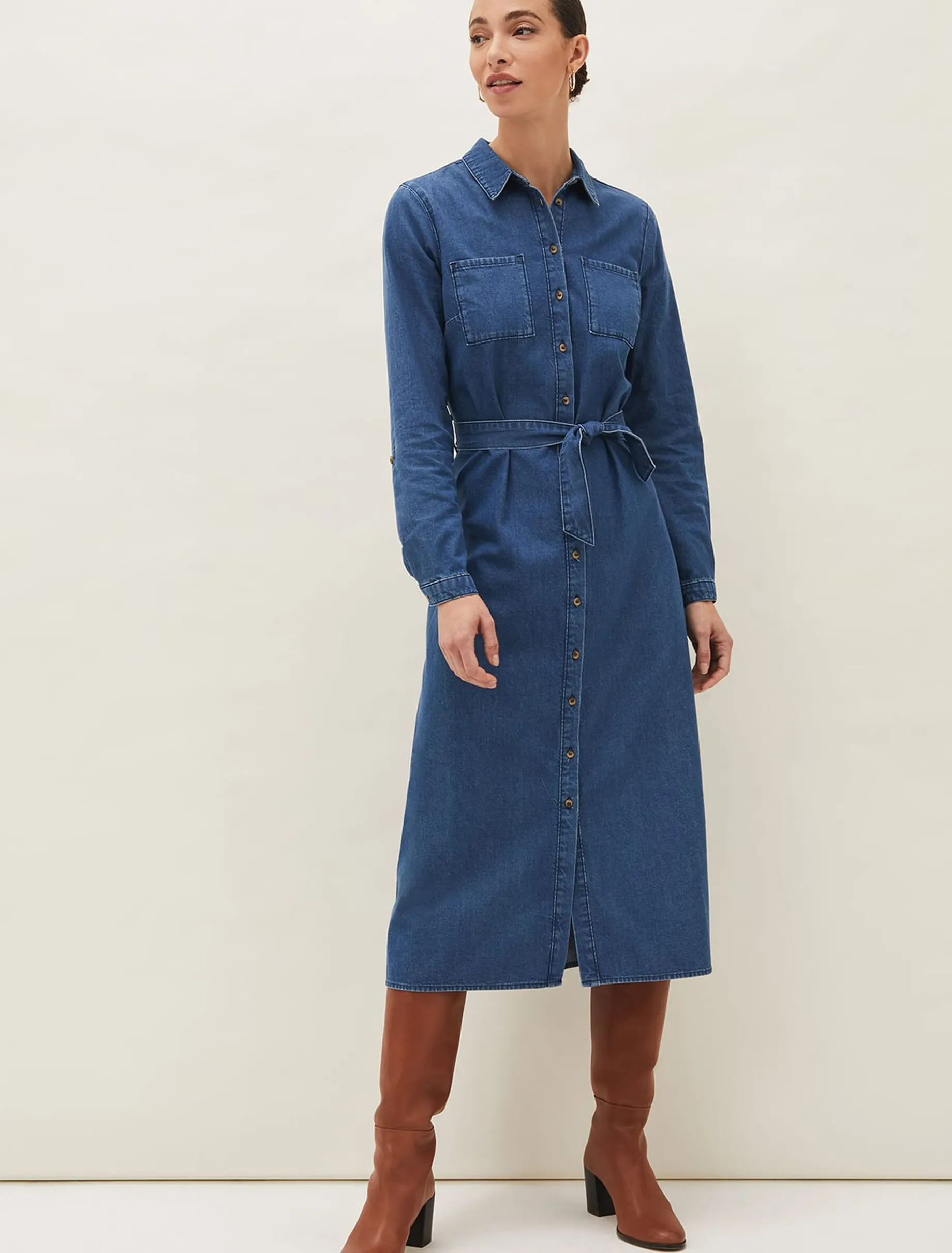 Hettie Denim Midi Dress